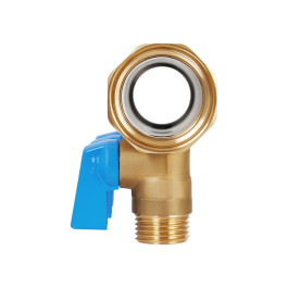 Коллектор Hoobs 3/4"х2х1/2"EK с шаровыми кранами, латунь, синяя ручка HB-6200R6H0504B2A