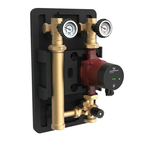 Насосная группа с 3-х ходовым смесителем Grundfos HEATMIX M25 ALPHA2L 40