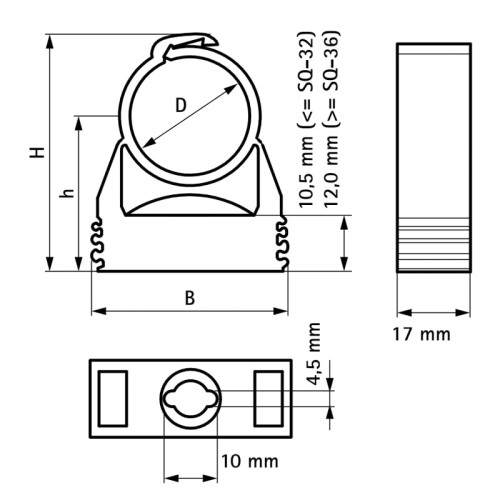 Хомут с защёлкой Walraven Bis Starquick для труб 32-35мм.серый (арт.0854035) Хомут с защёлкой Walraven Bis Starquick для труб 32-35мм.серый (арт.0854035)
