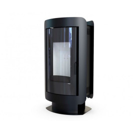 Печь-камин Defro Home Oval 9 кВт чёрная сталь