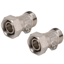 Набор нижнего подключения Royal Thermo прямой раздельный 3/4"х3/4"ЕК (Хром)