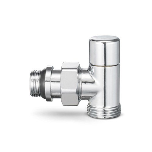 Клапан радиаторный угловой Varmega 1/2"х3/4"EK резьба НР/НР, цвет хром