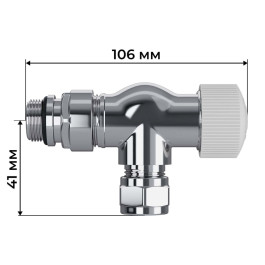 Набор термостатический осевой Royal Thermo Design Pro 15мм М30х1,5 (Хром) под трубки