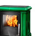 Печь-камин ABX Ikaria KI белый цоколь зелёный