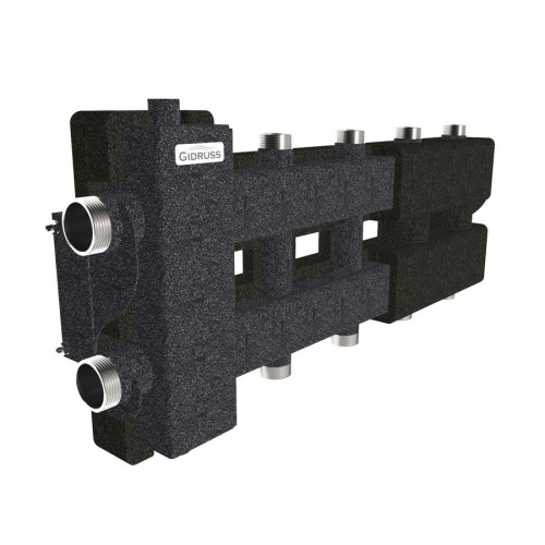 Коллектор Gidruss BM-80-5DU EPP до 80 кВт 1 1/4"-1" 4 контура EPP термоизоляция
