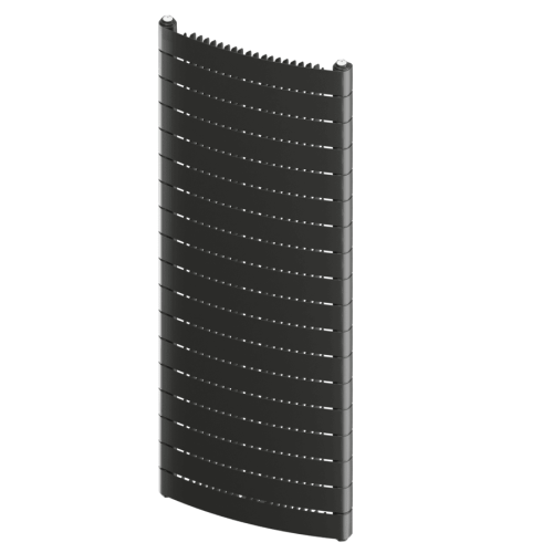 Вертикальный радиатор Rifar Convex - 18 секций цвет Титан нижнее разнесенное подключение