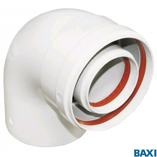 Коаксиальный отвод Baxi полипропиленовый 87 60/100 мм, HT (KHG71405971-)