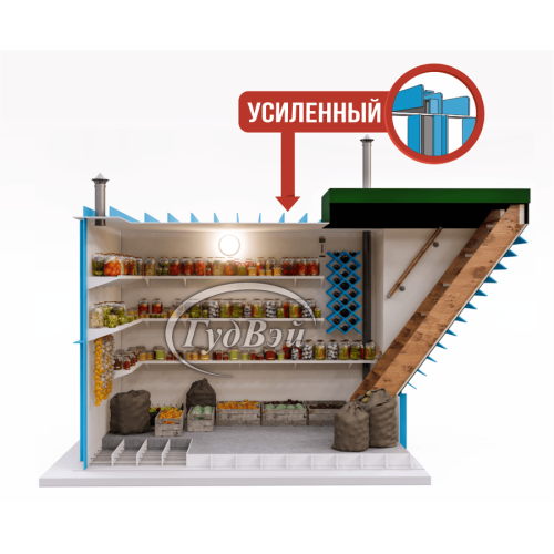 Пластиковый погреб ГудВэй Комфорт 2,5*2м