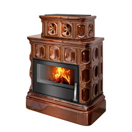 Печь-камин ABX Karelie P OX кафельный цоколь коричневый