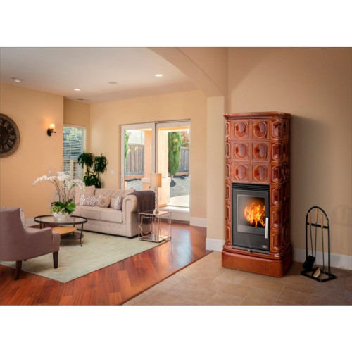 Печь-камин ABX Kaledonie KPI с ТО 6.9 кВт коричневый