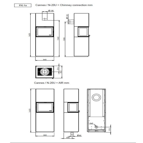 Печь-камин Nordpeis Cannes II с топкой Q-24UL IR Exclusive
