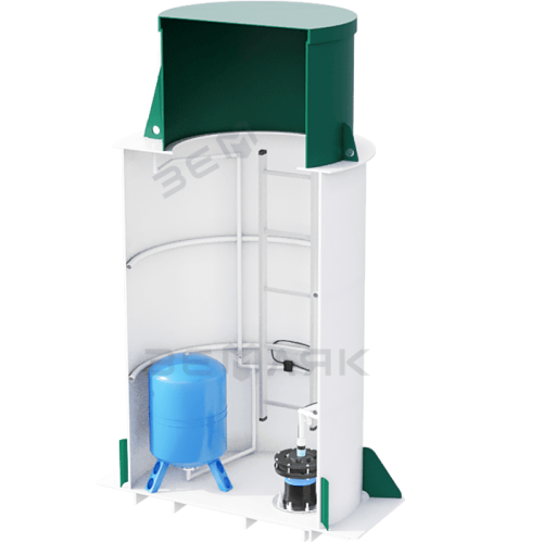 Пластиковый кессон ЗЕМЛЯК Long 960х2550 (муфта 159 мм)