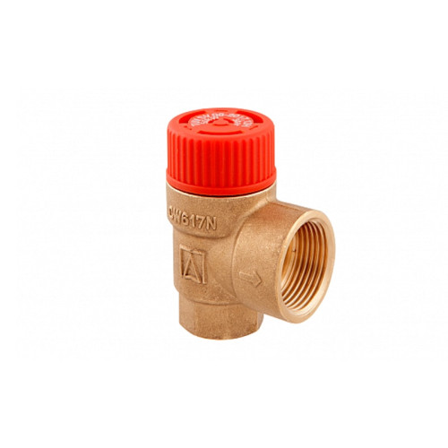 Клапан предохранительный Afriso MS 1/2"x3/4" 15мм 1,5 бар до 50 кВт (арт.42376)