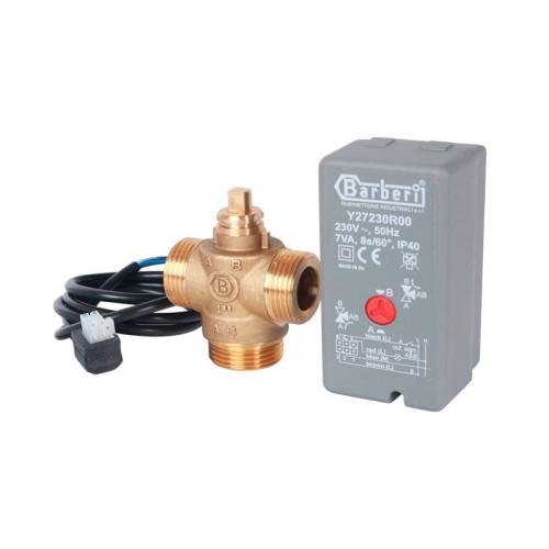 Клапан 3-х ходовой с сервоприводом 230В Stout SVM-0070-300125 НР 1"