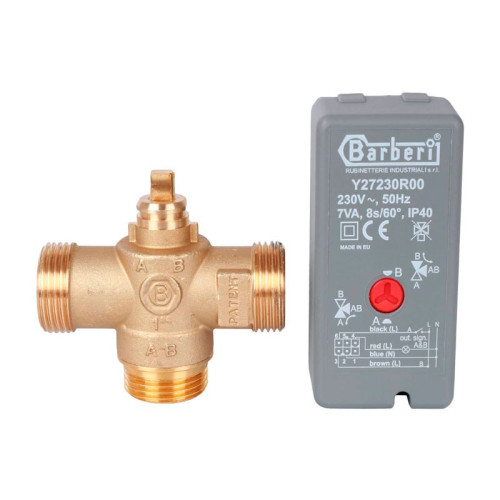 Клапан 3х-ходовой с сервоприводом 230В Stout SVM-0070-300025 НР 1"