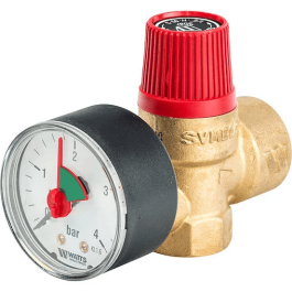 Клапан предохранительный с манометром SVM 30, Watts 3 бара (арт.10004648)