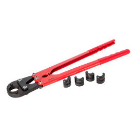 Пресс клещи Valtec для М/П, П/Э, П/П труб 16-20мм.с комплектом насадок TH-профиль (арт.VTm.293.L.1620)