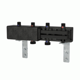 Стальной коллектор Hoobs 1 1/2" 2 выхода с креплением длина 550 мм