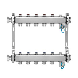 Коллекторная группа МИВС Premium HSV с запорно-регулирующими клапанами, на 12 выходов 3/4"