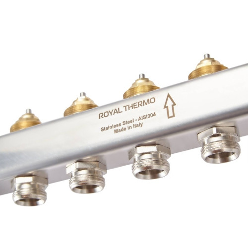 Коллектор нержавеющий Royal Thermo универсальный 2 выхода 1"-3/4"