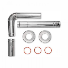 Комплект дымохода для дизельного котла Kiturami Turbo, STSO и TGB 80 мм