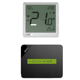 Беспроводной терморегулятор ENGO белый с аккумулятором для внутрипольных конвекторов