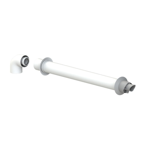 Комплект дымохода с отводом 87° Cox Geelen D=60/100мм, L=955мм, EcoNEXT/Galvanised PP