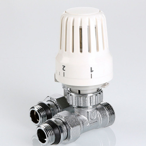Комплект терморегулирующий прямой для радиатора Valtec 1/2"x3/4" арт.VT.046.NER.04 под евроконус