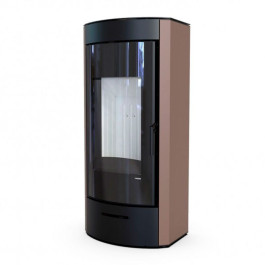 Печь-камин Defro Home Orti 9 кВт коричневая сталь