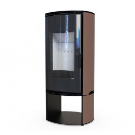 Печь-камин Defro Home Orbis Log 9 кВт коричневая сталь