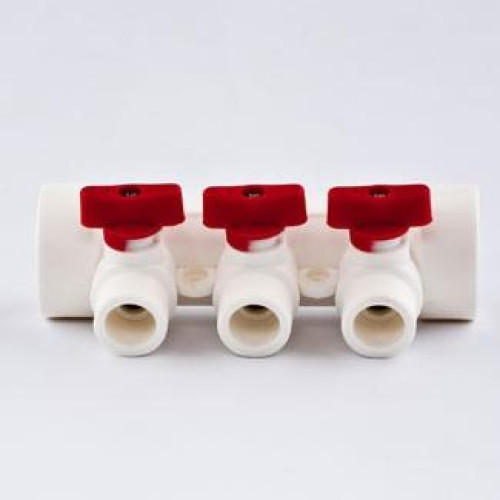 Коллектор Tebo D 40x20x2вых. (красный)