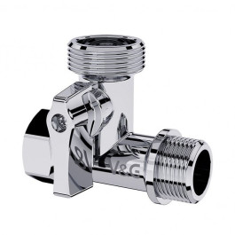 Кран шаровой сантехнический Т-образный V&G Valogin 1/2"х3/4"х1/2", ручка-бабочка