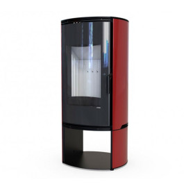 Печь-камин Defro Home Orbis Log 9 кВт красная сталь