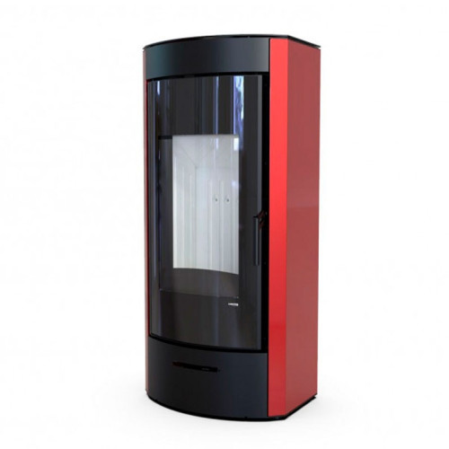 Печь-камин Defro Home Orti 9 кВт красная сталь