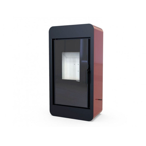 Печь-камин Defro Home Piko 6.6 кВт красная сталь