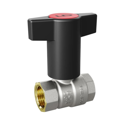 Кран шаровой LD ВР/ВР резьба 1/2" Т-образная ручка красная