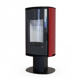 Печь-камин Defro Home Orbis TOP 9 кВт красная сталь