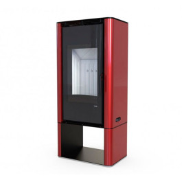 Печь-камин Defro Home Solum Log 9 кВт красная сталь