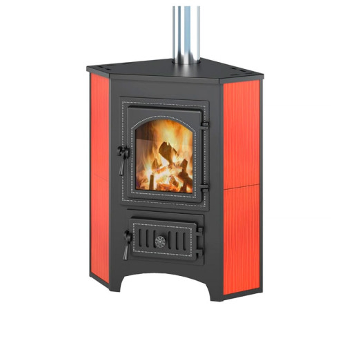 Печь-камин Везувий ПК-01 (220) 9 кВт красный без плиты угловая