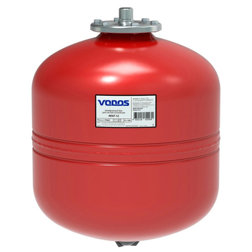 Расширительный бак для отопления Vodos Heat 18 литров (мембрана SE.FA Italy) красный