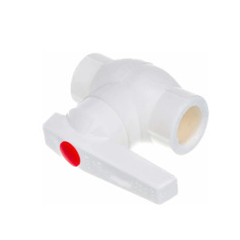 Шаровой кран полипропиленовый Fusitek 25мм для ГВС латунная сфера