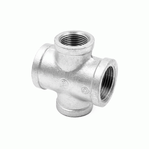 Крестовина прямая чугунная оцинкованная Fittex Plus 25х1"