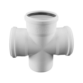 Крестовина канализационная Rehau Raupiano Plus D 110x110x110мм.87° (арт.11215541001)