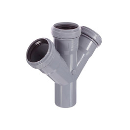 Крестовина одноплоскостная канализационная Sinikon Standart 45º 110х110х110 мм