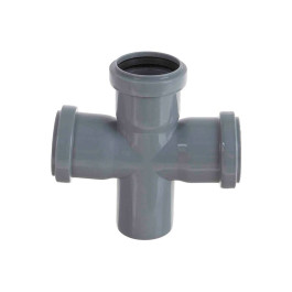 Крестовина одноплоскостная канализационная Sinikon Standart 87º 50х50х50 мм