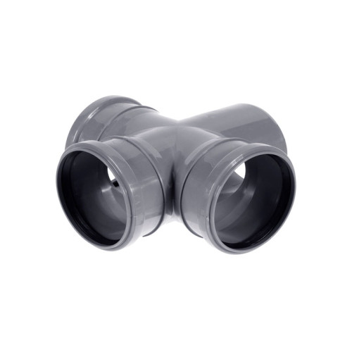 Крестовина одноплоскостная канализационная Sinikon Standart 87º 110х110х110 мм