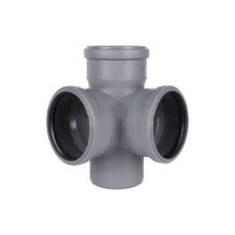 Крестовина двухплоскостная канализационная Sinikon Standart 87º 110х110х110 мм