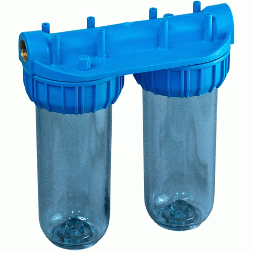 Колба сдвоенная прозрачная Kristal Filter Slim D 10 "3/4”