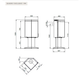 Печь-камин Nordpeis Quadro 2