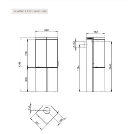 Печь-камин Nordpeis Quadro 3 Exclusive